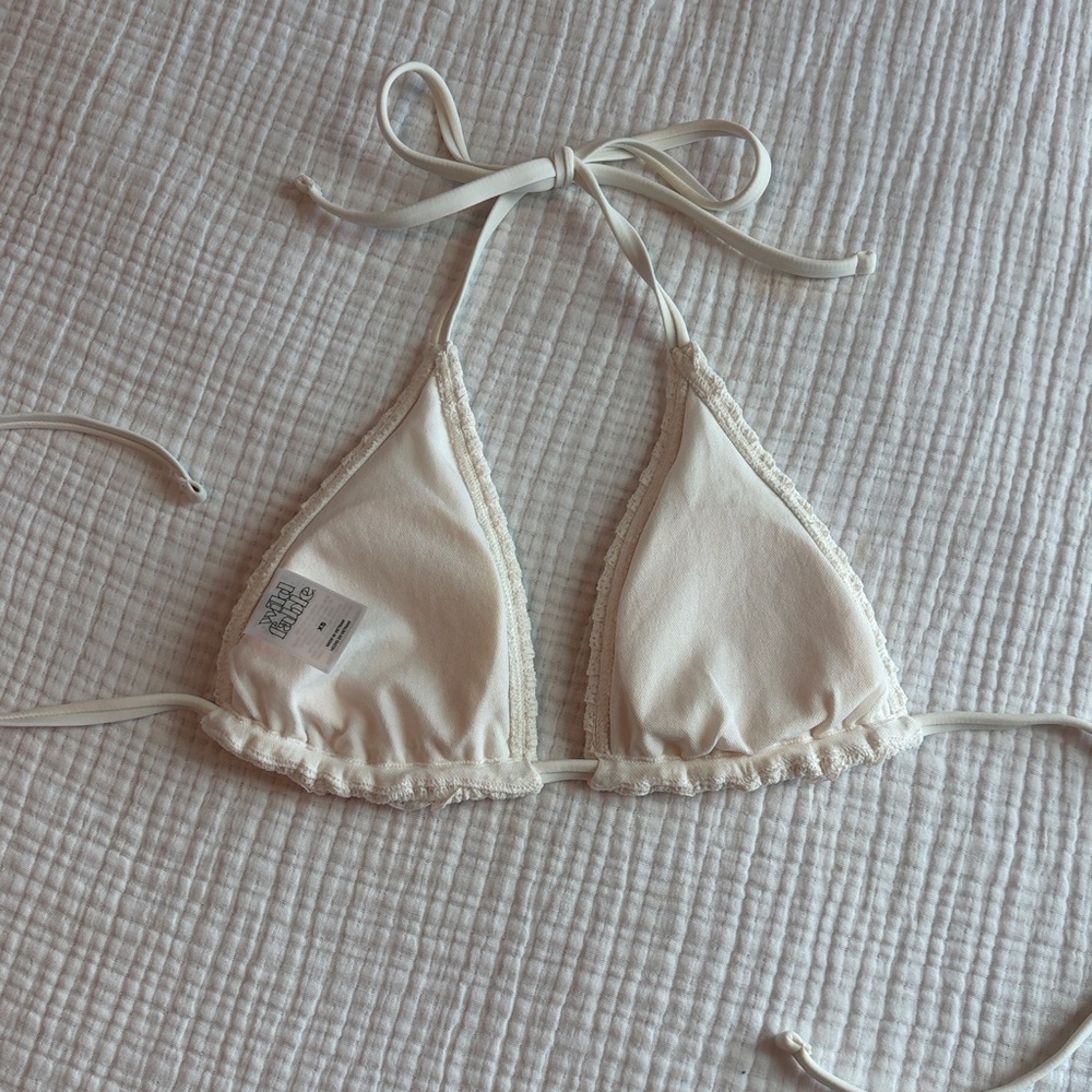 NWOT Cream Ruffle Bikini Set - Picture 6 of 7